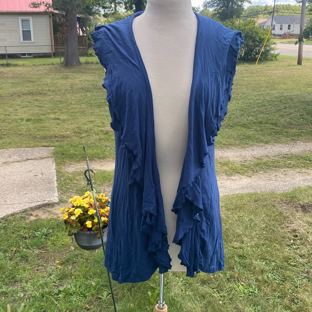 Long vest. Beautiful blue color.